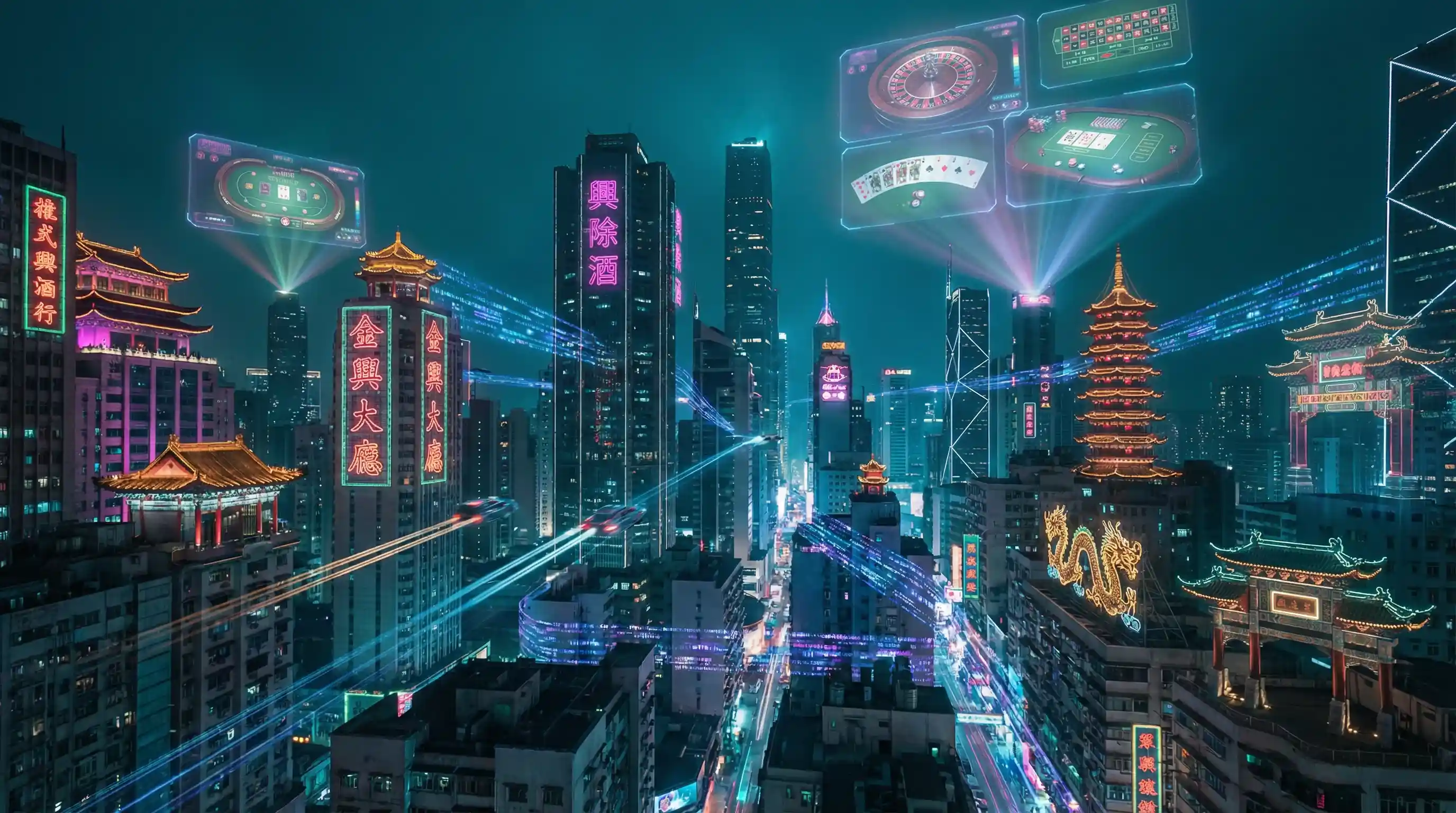非凡娱乐 赛博朋克国潮不夜城全景