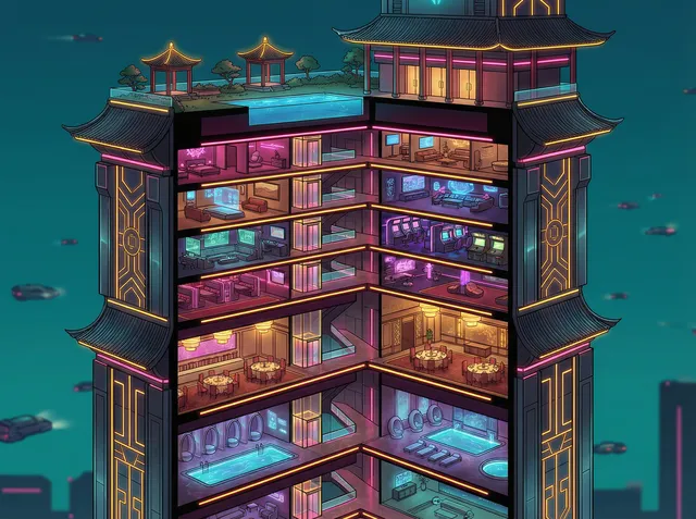非凡娱乐 国潮摩天楼VIP层级展示